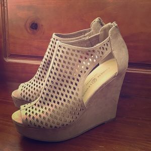 Suede Wedge Heels
